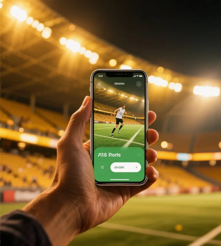 手機追蹤世界盃賽事示意圖